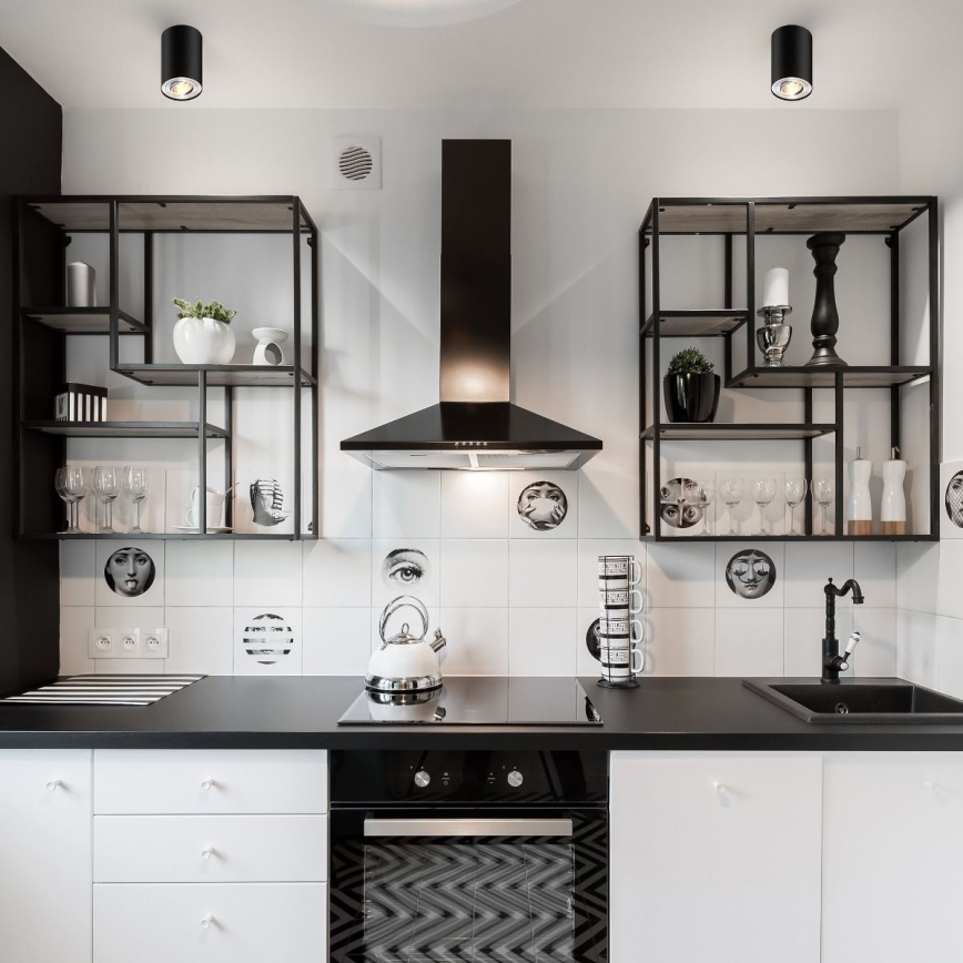 Zuma Line - LED RGBW ściemnialna oprawa punktowa 1xGU10/6W/230V czarna + zdalne sterowanie