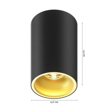 Zuma Line - Oświetlenie punktowe 1xGU10/50W/230V czarne/złoty