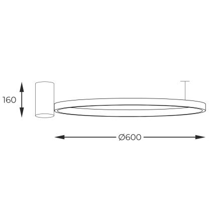 Zuma Line - LED Żyrandol na lince LED/32W/230V 3000/4000/6000K śr. 60 cm czarny