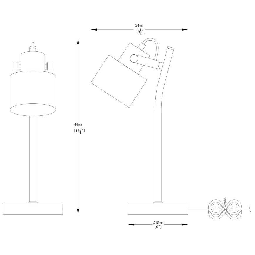 Zuma Line - Lampa stołowa 1xE27/40W/230V biały