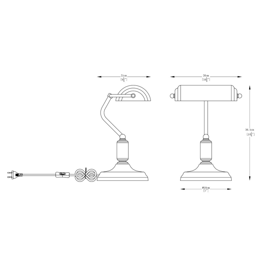 Zuma Line - Lampa stołowa 1xE27/40W/230V szary