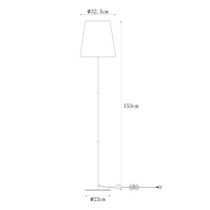 Zuma Line - Lampa podłogowa 1xE27/40W/230V szara