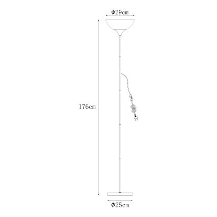 Zuma Line - Lampa podłogowa 1xE27/40W/230V czarna