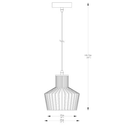 Zuma Line - Żyrandol na lince 1xE27/40W/230V śr. 18 cm czarny