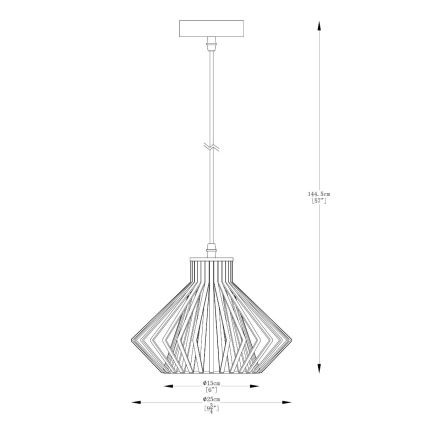 Zuma Line - Żyrandol na lince 1xE27/40W/230V śr. 25 cm złoty