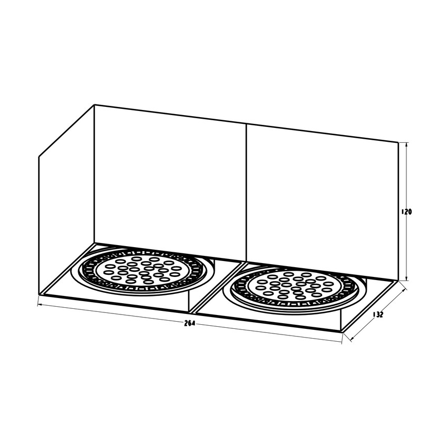 Zuma Line - Oświetlenie punktowe 2xGU10-ES111/15W/230V białe