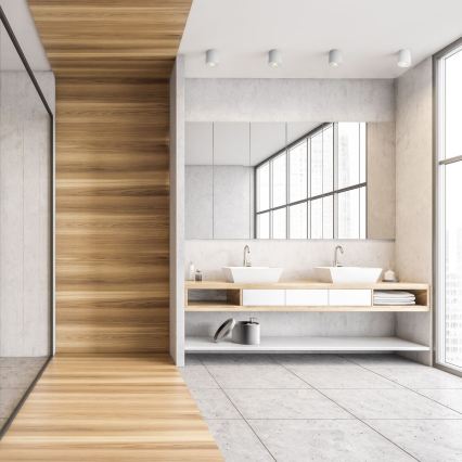 Zuma Line - LED RGBW, ściemnialna łazienkowa oprawa punktowa 1x GU10/6W/230V IP44, biała + pilot zdalnego sterowania