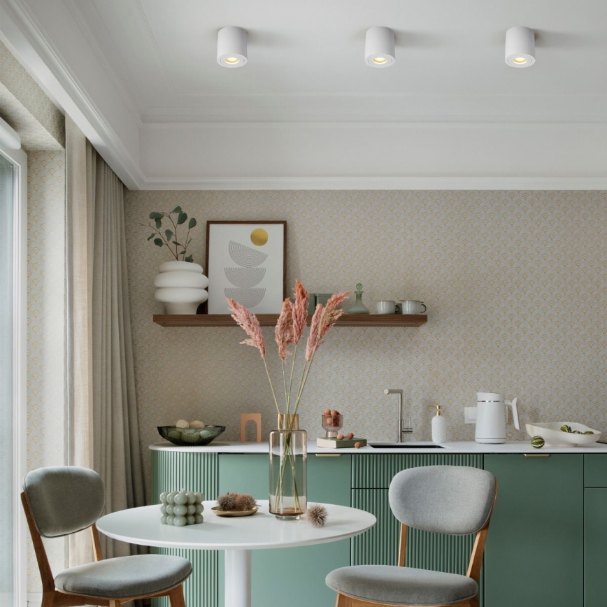 Zuma Line - LED RGBW, ściemnialna łazienkowa oprawa punktowa 1x GU10/6W/230V IP44, biała + pilot zdalnego sterowania