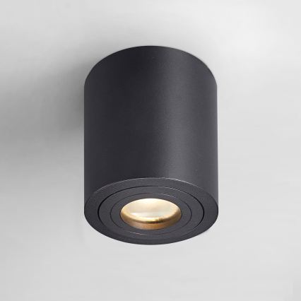 Zuma Line - LED RGBW ściemnialna oprawa punktowa do łazienki 1xGU10/4,8W/230V IP44 czarna + pilot zdalnego sterowania