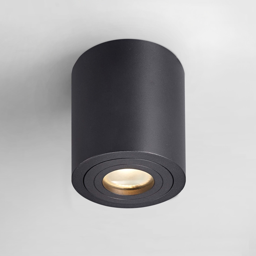 Zuma Line - LED RGBW ściemnialna oprawa punktowa do łazienki 1xGU10/6W/230V IP44 czarna + pilot zdalnego sterowania