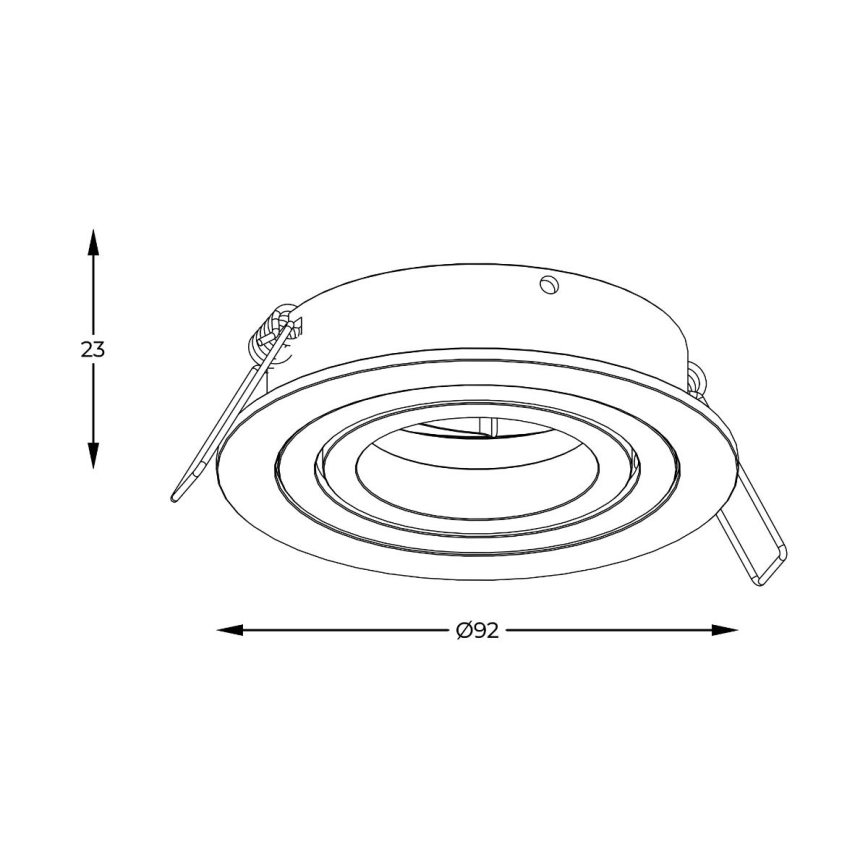Zuma Line - Wpuszczana oprawa sufitowa 1xGU10/50W/230V, czarna