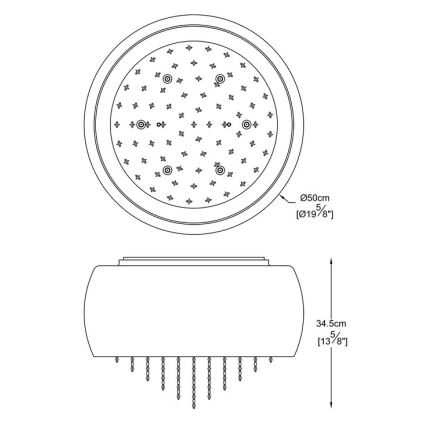 Zuma Line - Plafon kryształowy 6xG9/42W/230V