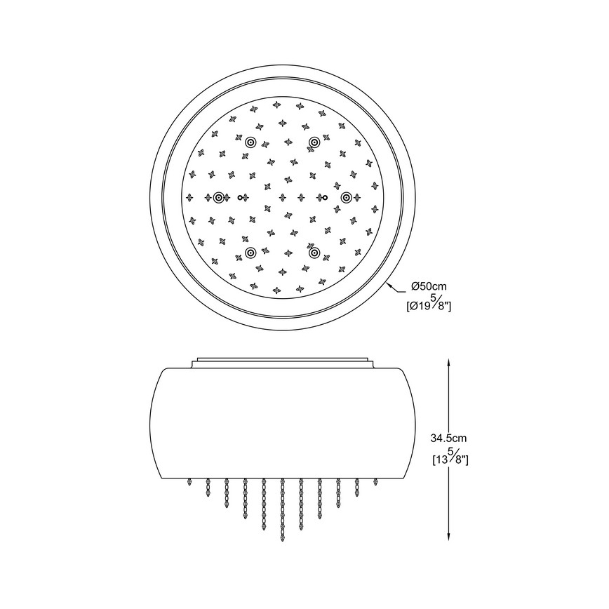 Zuma Line - Plafon kryształowy 6xG9/42W/230V