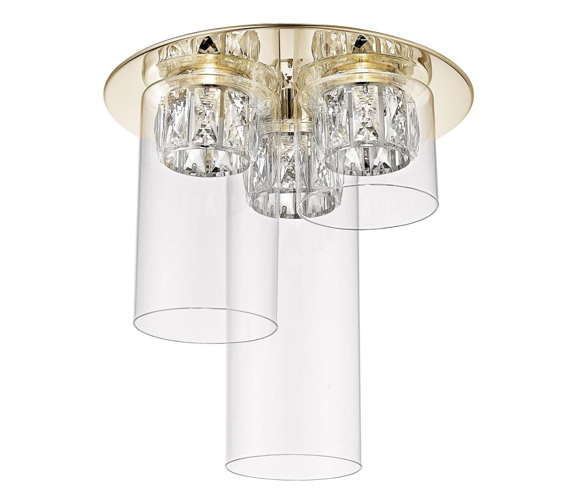 Zuma Line C0389-03F-F7AC - LED Żyrandol natynkowy GEM 3xLED/5W/230V mosiądz