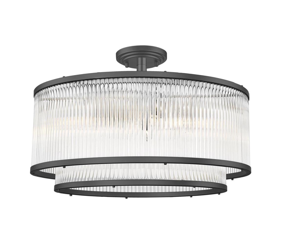 Zuma Line C0528-06H-P7AC - Żyrandol SERGIO 6xE14/60W/230V czarny