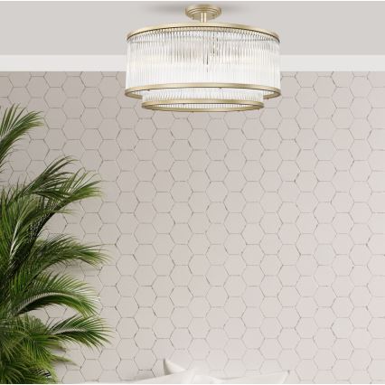 Zuma Line - Żyrandol natynkowy 6xE14/60W/230V złoty