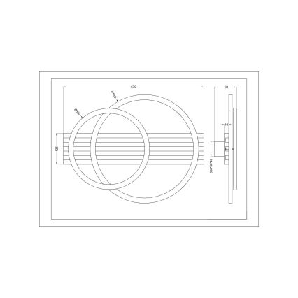 Zuma Line - Oprawa sufitowa LED/40W/230V