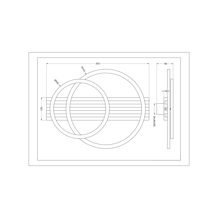 Zuma Line - Oprawa sufitowa LED/40W/230V
