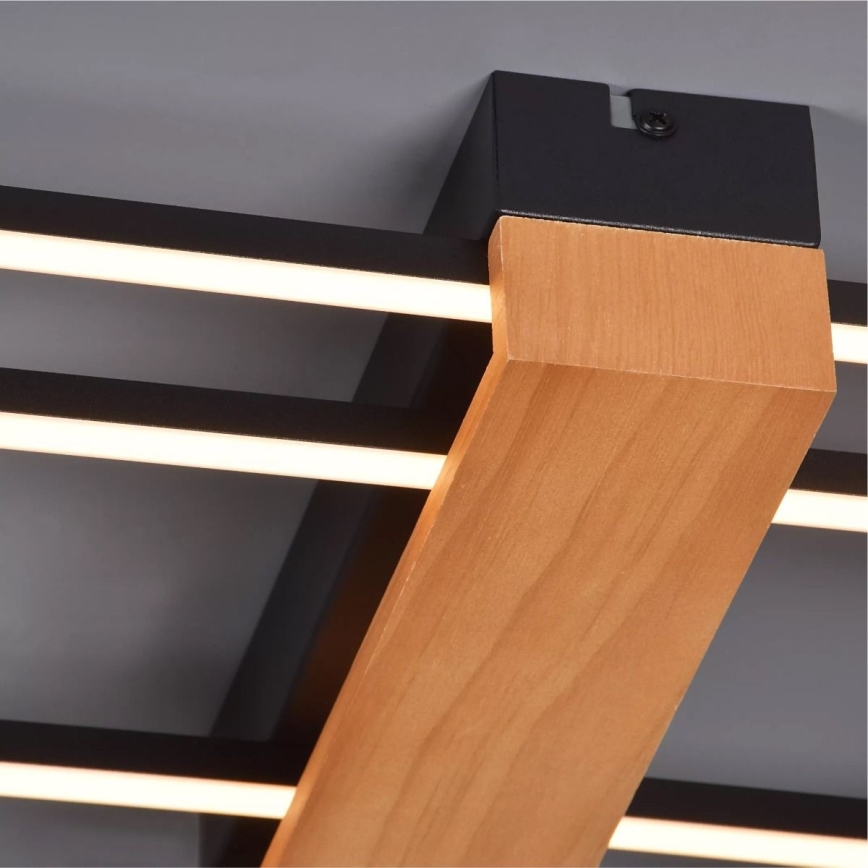 Zuma Line - LED Plafon LED/39W/230V 3000K czarny/sosna
