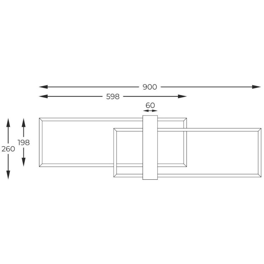 Zuma Line - LED Plafon LED/39W/230V 3000K czarny/sosna