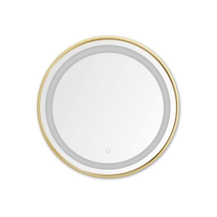 Zuma Line - LED Łazienkowe naścienne lustero z podświetleniem LED/24W/230V 3000/4000/6000K śr. 60 cm IP44 złote