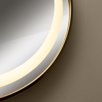 Zuma Line - LED Łazienkowe naścienne lustero z podświetleniem LED/24W/230V 3000/4000/6000K śr. 60 cm IP44 złote