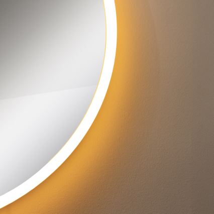 Zuma Line - LED Łazienkowe naścienne lustro z podświetleniem LED/24W/230V 3000/4000/6000K śr. 60 cm IP44 białe/złote