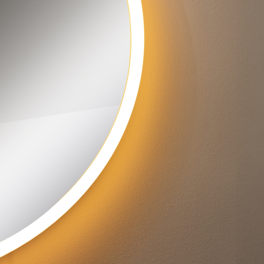 Zuma Line - LED Łazienkowe naścienne lustro z podświetleniem LED/24W/230V 3000/4000/6000K śr. 60 cm IP44 białe/złote