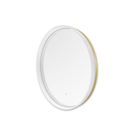 Zuma Line - LED Łazienkowe naścienne lustro z podświetleniem LED/24W/230V 3000/4000/6000K śr. 60 cm IP44 białe/złote