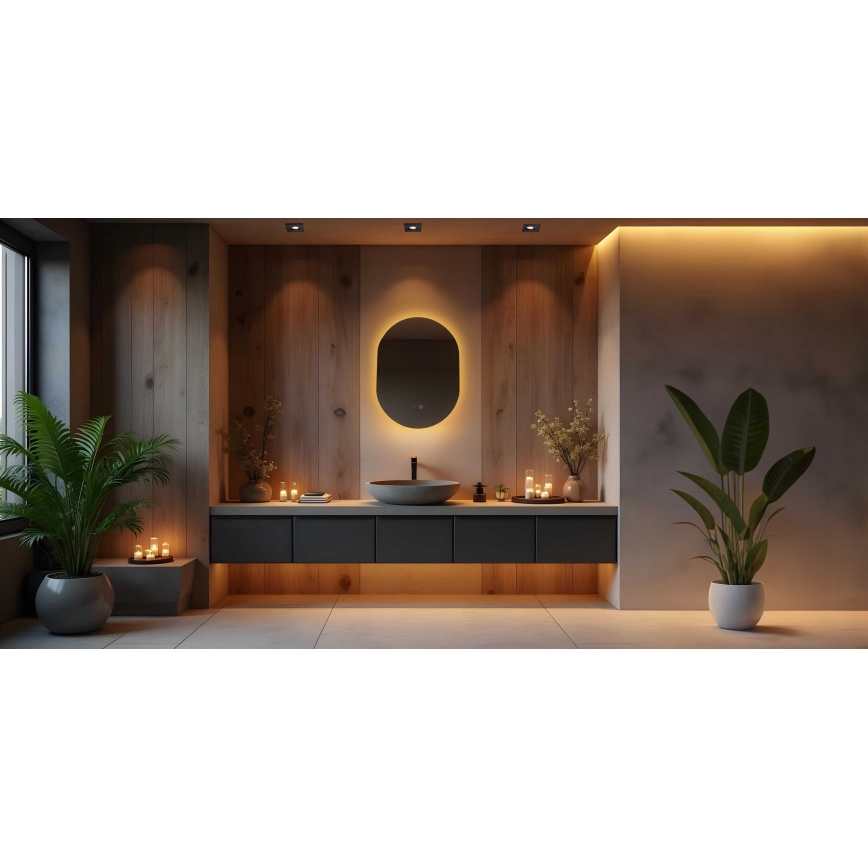 Zuma Line - LED Łazienkowe podgrzewane naścienne lustro z podświetleniem LED/24W/230V 3000/4000/6000K 70x50 cm IP44