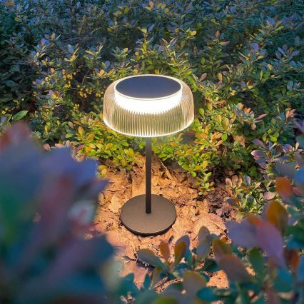 Zuma Line - LED Ściemnialna solární akumulatorowa Lampa stołowa LED/2,5W/2000 mAh IP44 czarny