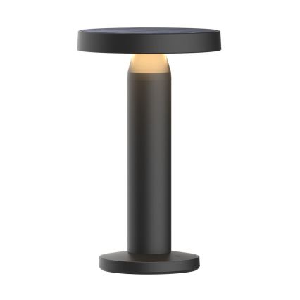Zuma Line - LED Ściemnialna akumulatorowa lampa stołowa solarna LED/2W/2000 mAh IP44 czarny