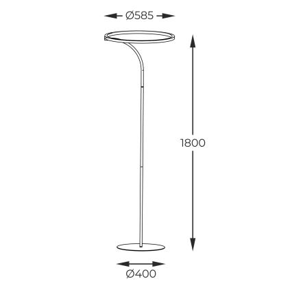 Zuma Line - LED Lampa podłogowa LED/24W/230V czarny