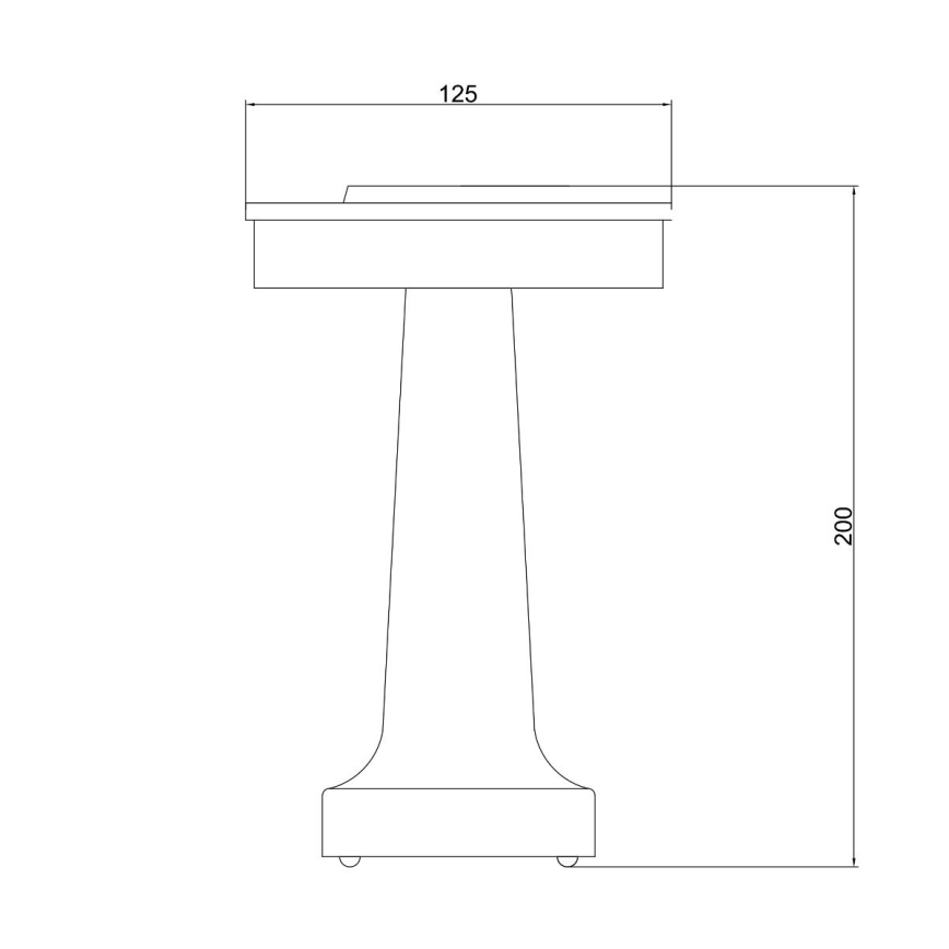 Zuma Line - LED Ściemnialna akumulatorowa lampa stołowa LED/2,5W/1200 mAh 3000/4000/6000K złoty