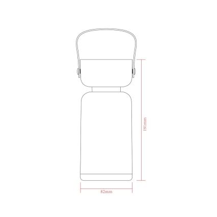 Zuma Line - LED regulowana jasność, ładowalna lampa stołowa LED/3W/1200 mAh 3000/4000/6500K IP44 brązowa
