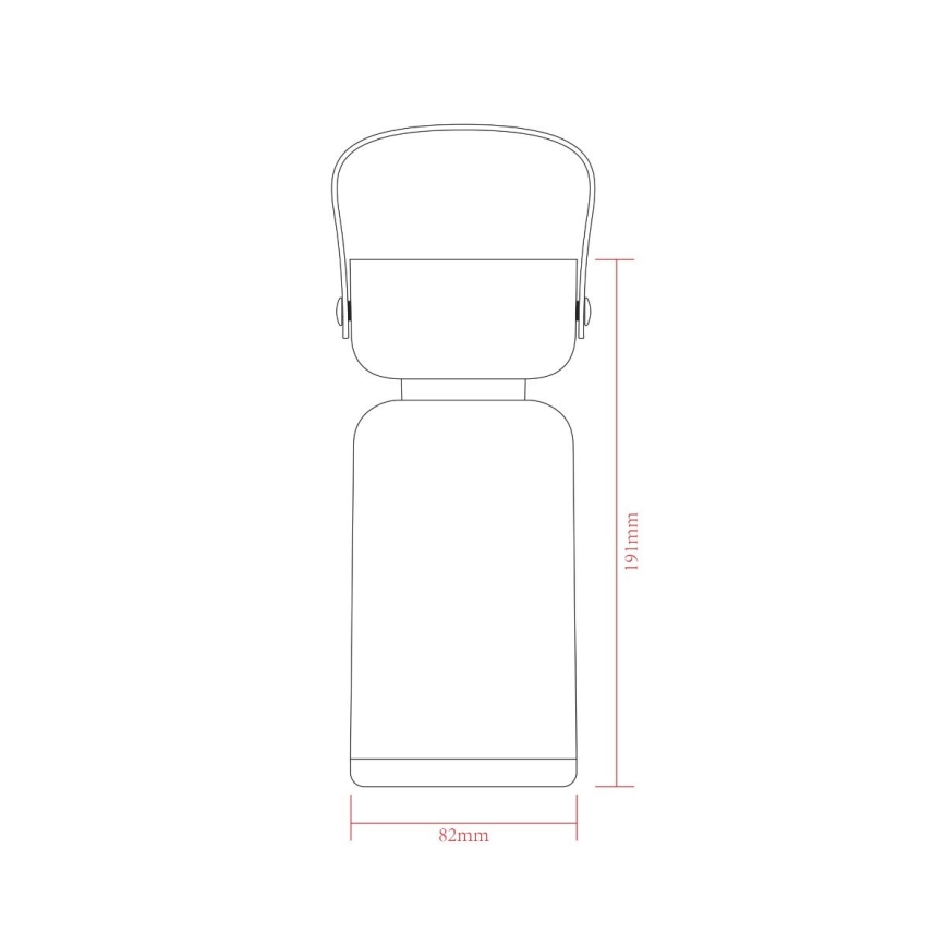 Zuma Line - LED Ściemnialna akumulatorowa lampa stołowa LED/3W/1200 mAh 3000/4000/6500K IP44 brązowy