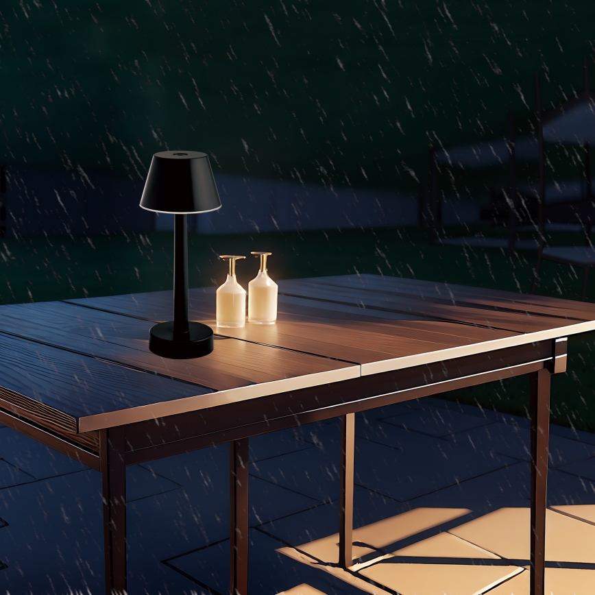 Zuma Line - LED RGBW Ściemnialna akumulatorowa lampa stołowa LED/0,7W/1300 mAh IP44 czarny