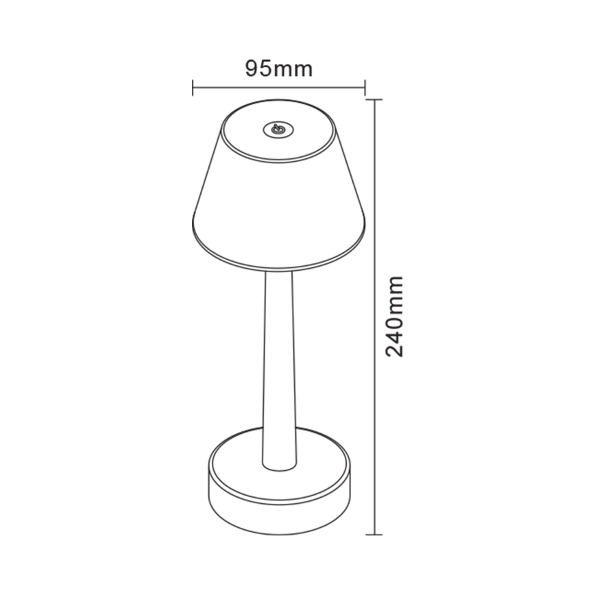 Zuma Line - LED RGBW Ściemnialna akumulatorowa lampa stołowa LED/0,7W/1300 mAh IP44 czarny
