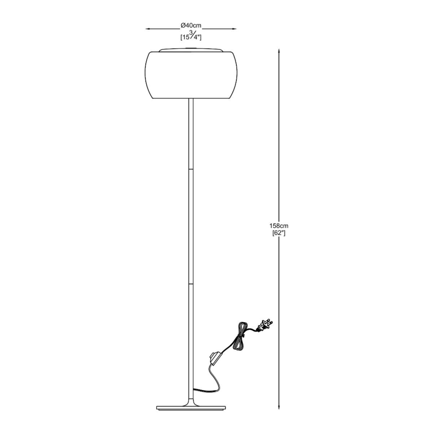 Zuma Line - Kryształowa lampa podłogowa 4xG9/42W/230V
