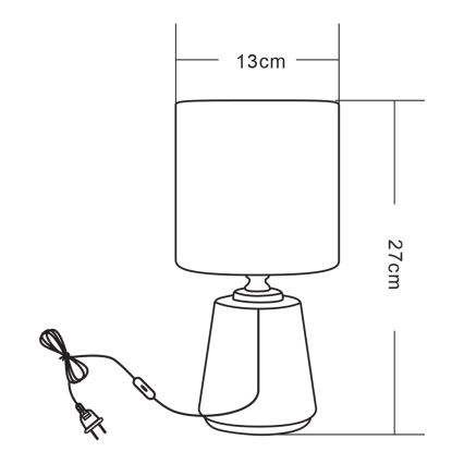 Zuma Line - Lampa stołowa 1xE14/40W/230V biały/złoty/dekor marmuru