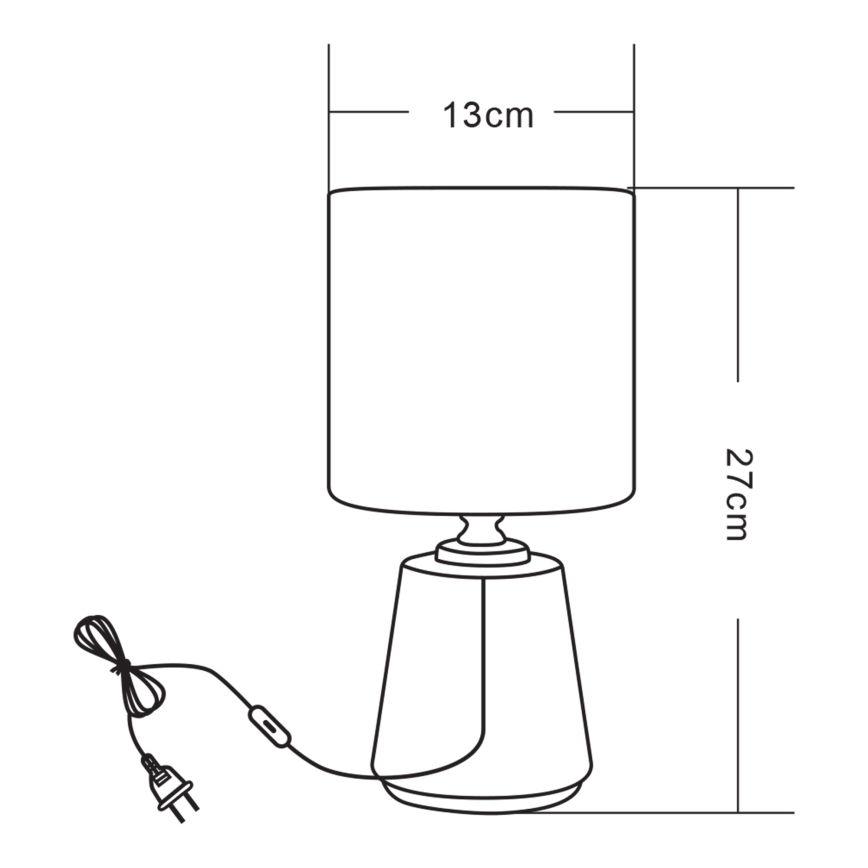 Zuma Line - Lampa stołowa 1xE14/40W/230V biały/złoty/dekor marmuru