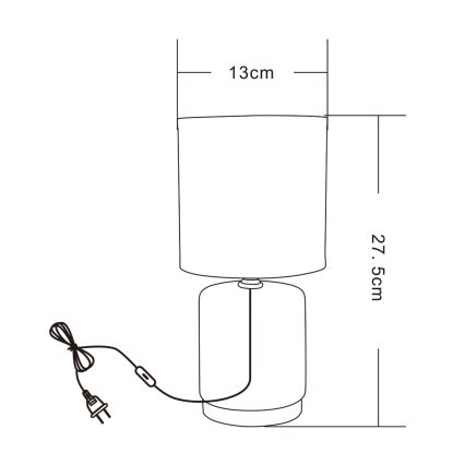 Zuma Line - Lampa stołowa 1xE14/40W/230V biały/złoty