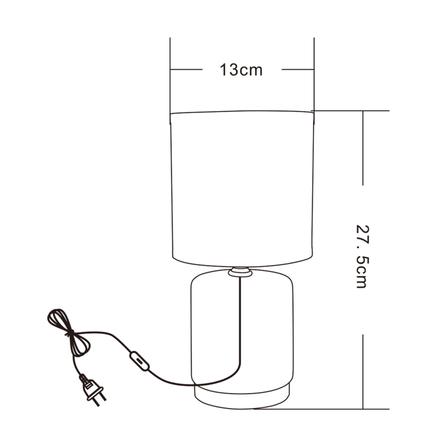 Zuma Line - Lampa stołowa 1xE14/40W/230V biały/złoty