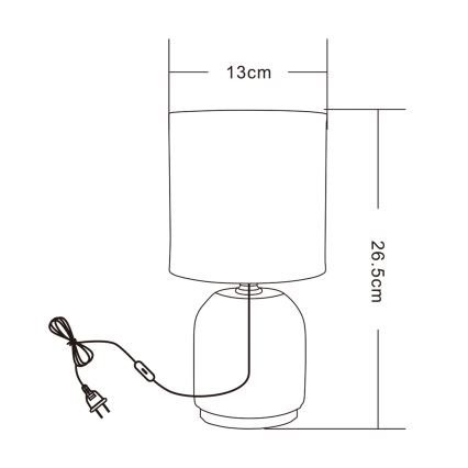 Zuma Line - Lampa stołowa 1xE14/40W/230V szary/złoty