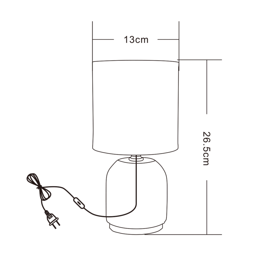 Zuma Line - Lampa stołowa 1xE14/40W/230V szary/złoty