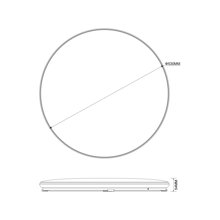 Zuma Line - LED Plafon ściemnialny LED/48W/230V śr. 53 cm chrom błyszczący