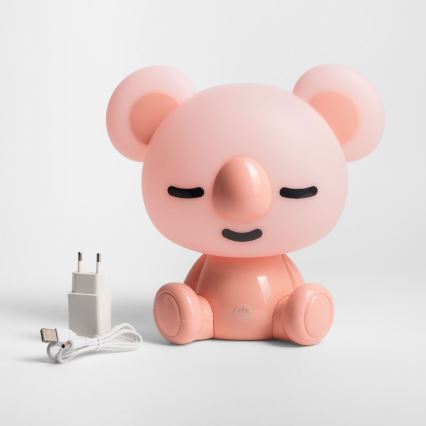 Zuma Line - LED Ściemniana dotykowa lampa stołowa dla dzieci LED/3W/230V koala różowy