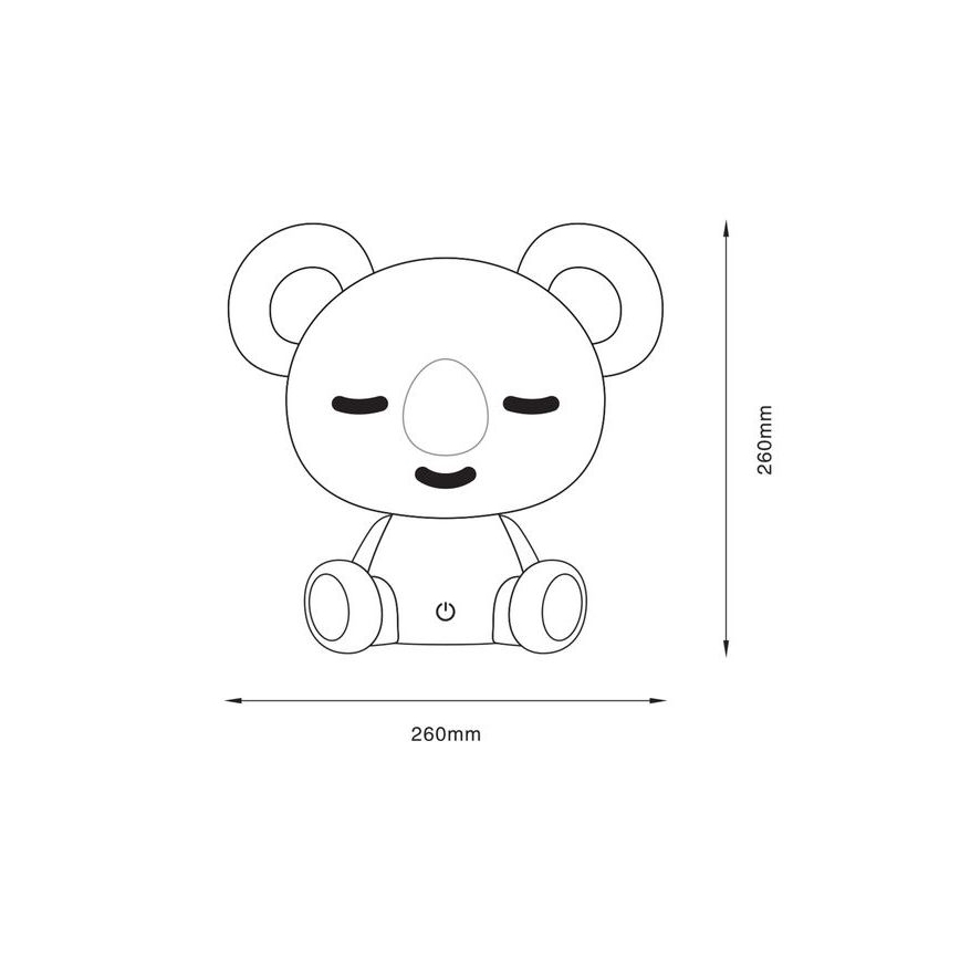Zuma Line - LED Ściemniana dotykowa lampa stołowa dla dzieci LED/3W/230V koala różowy