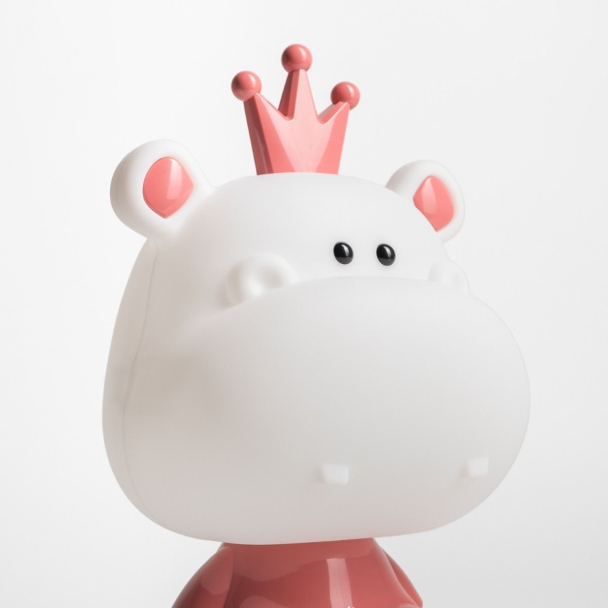 Zuma Line - LED Ściemniana dotykowa lampa stołowa dla dzieci LED/3W/230V hipopotamróżowy