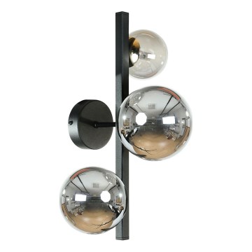 Zuma Line - Kinkiet 3xG9/8W/230V czarny/przydymiony czarny